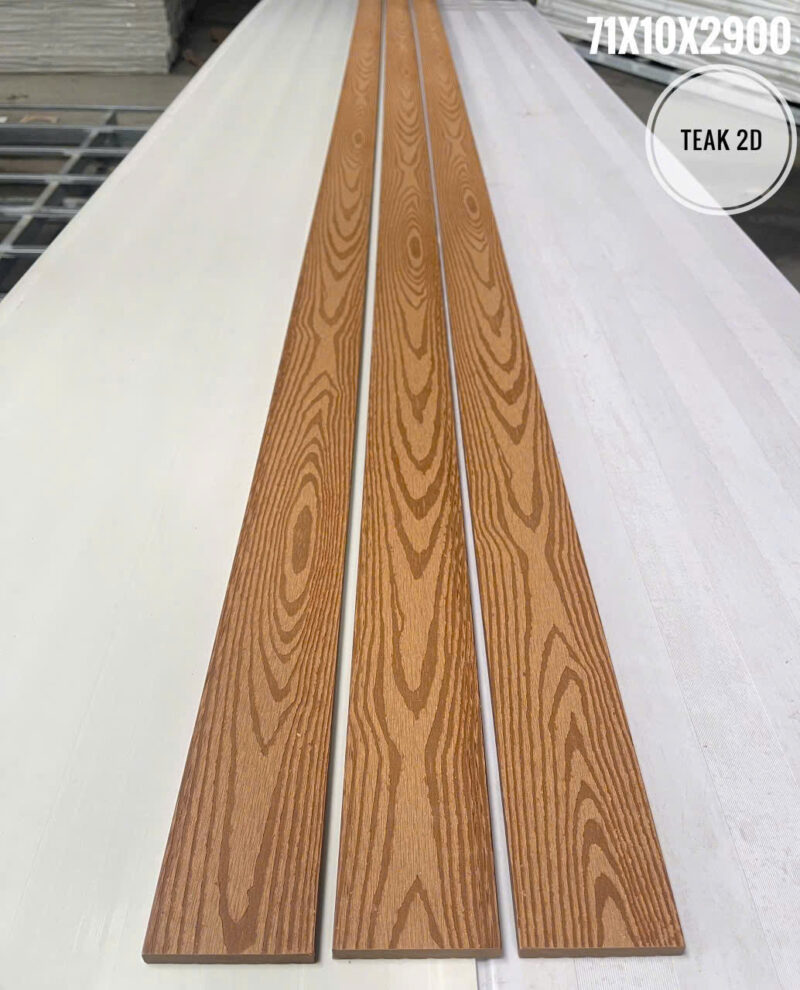 Thanh Gỗ Nhựa 71x10x2900 màu TEAK