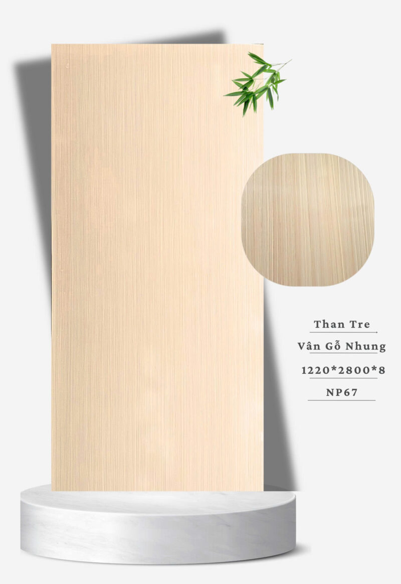 Tấm Than Tre 8mm Vân Gỗ Nhung NP67