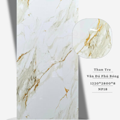 Tấm Than Tre 8mm Vân Đá Phủ PET NP18