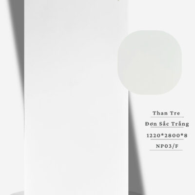 Tấm Than Tre 8mm Đơn sắc Trắng NP03/F