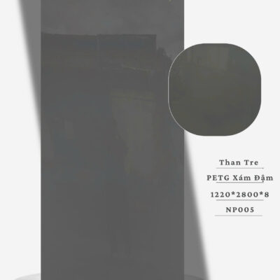 Tấm Than Tre 8mm PET G Xám Đậm NP005