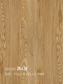 Sàn Nhựa Dán Keo 2K Vinyl 2mm 2K+16